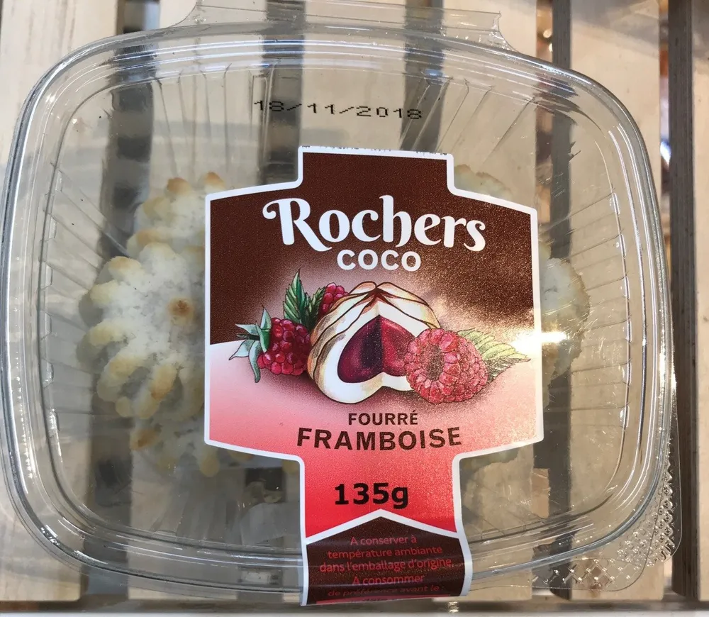 Rochers coco fourrés framboise