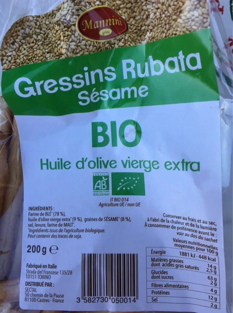Gressins Rubata Sésame