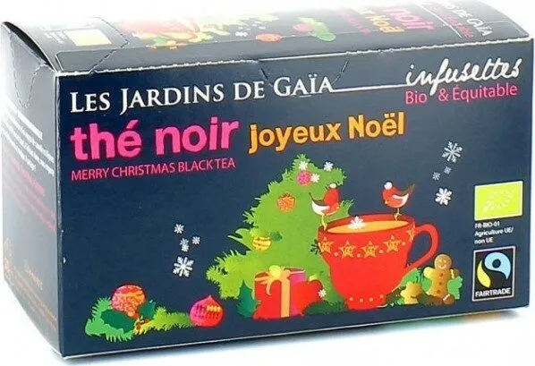 Thé Noir Joyeux Noël Bio - 20 Sachets - Les Jardins De Gaïa