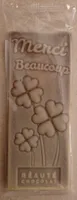 Carte message décorée merci beaucoup chocolat au lait