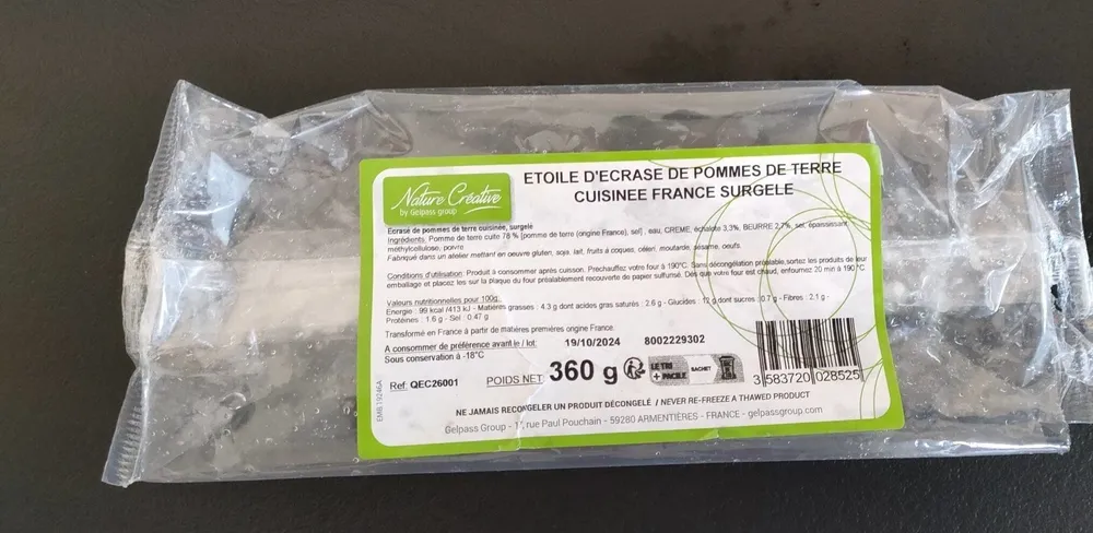 Etoile d'ecrasé de pommes de terre