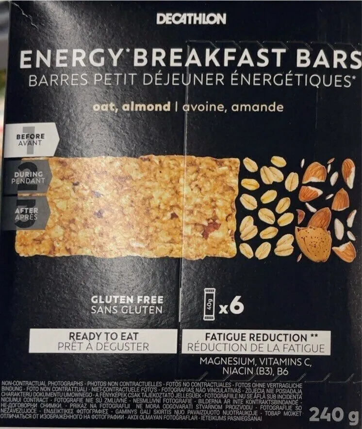 Breakfast bar almonds x6