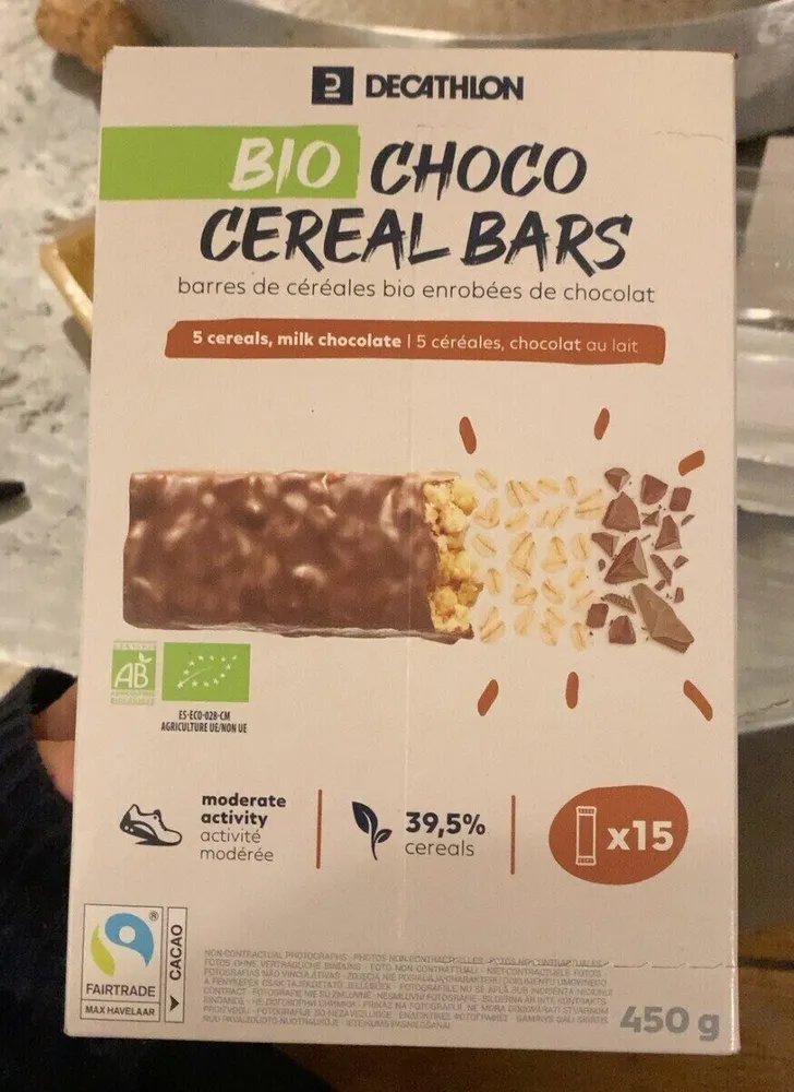Bio choco cereal bars
