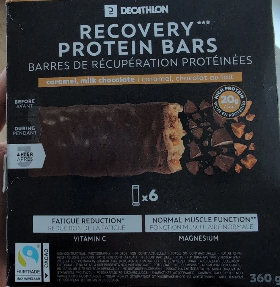 Recovery protein bar caramel x6