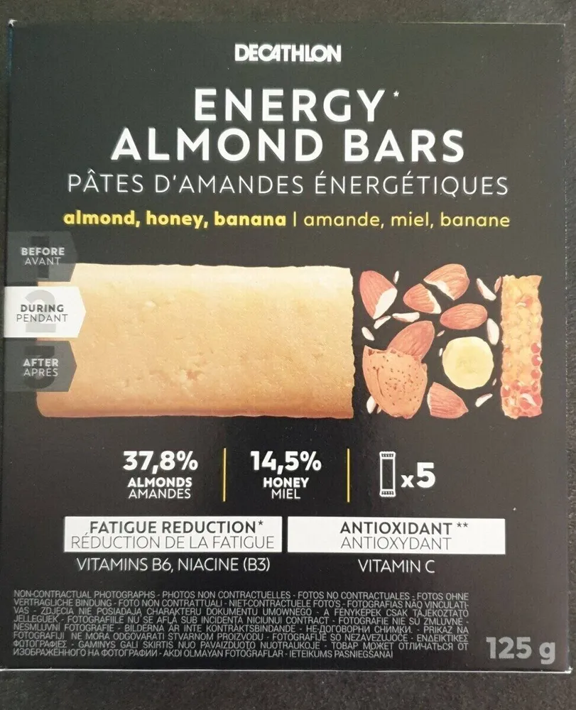 Energy almond bar banana x5