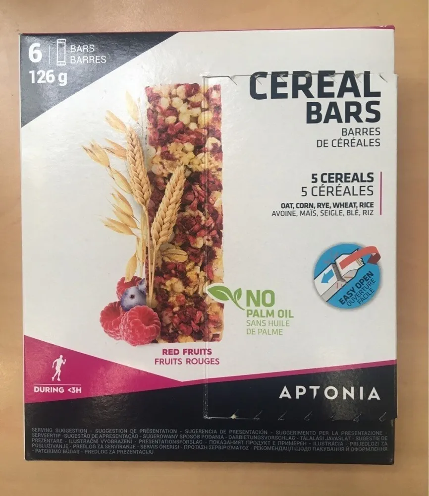 Barre Céréales Aptonia Fruits rouges