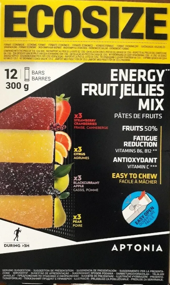 Energy fruit jellies mix