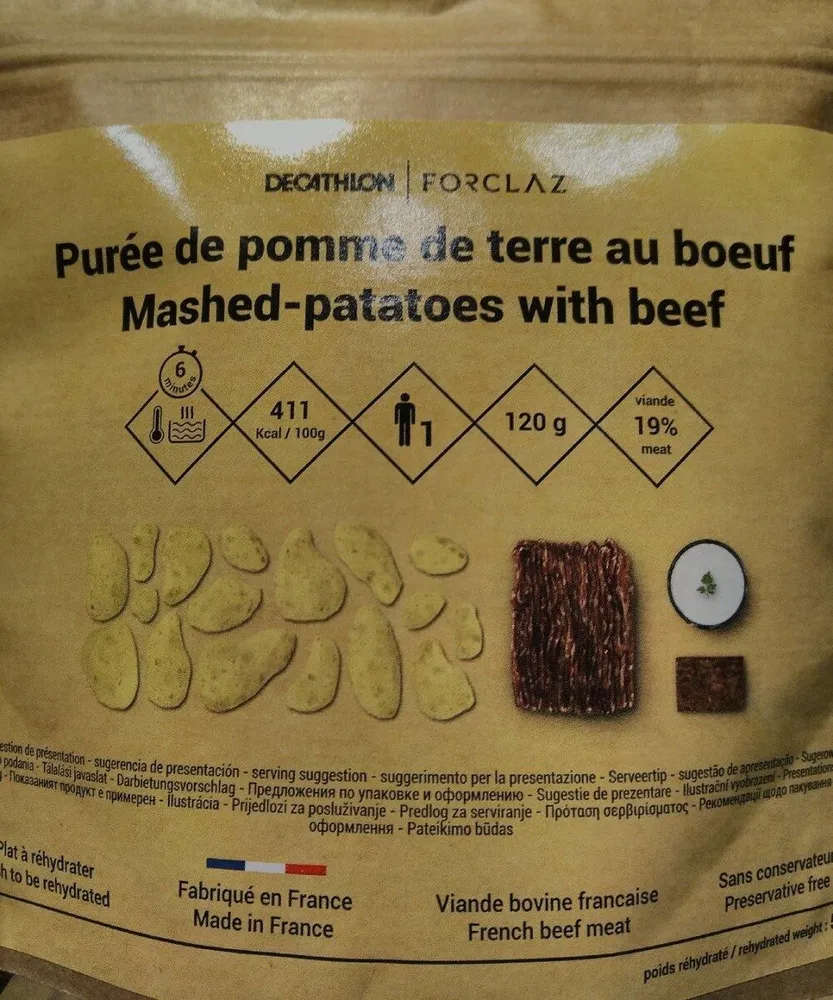 Purée de pomme de terre au boeuf