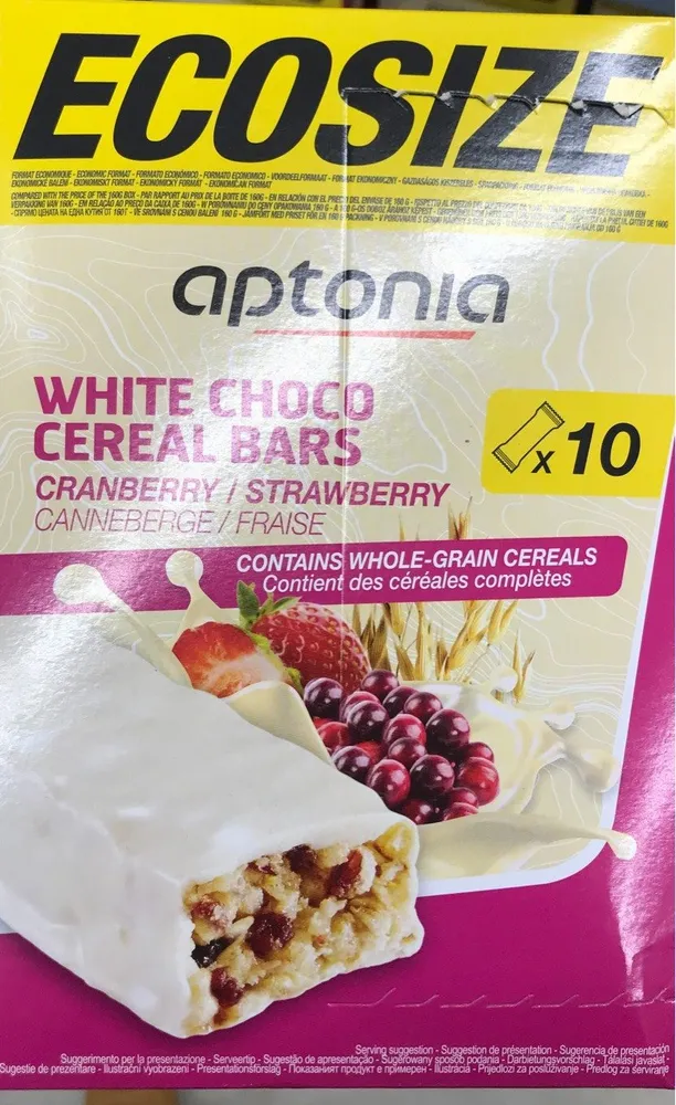 White choco cereal bars