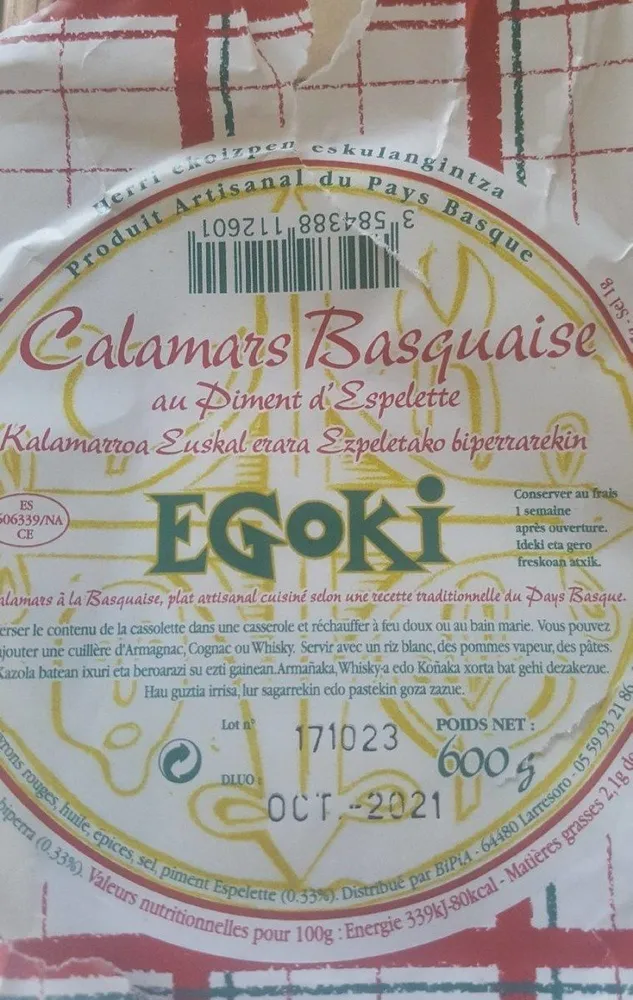 Calamars  basquaise