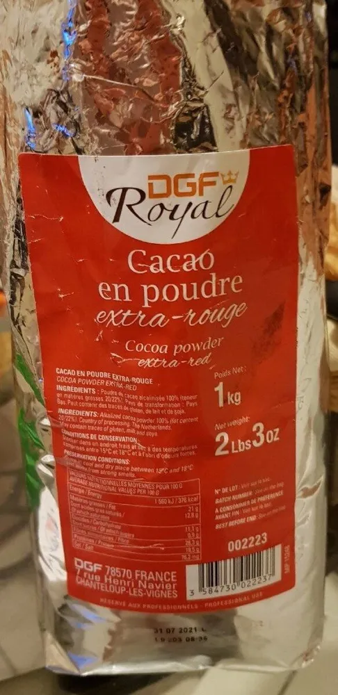 Cacao en poudre extra rouge