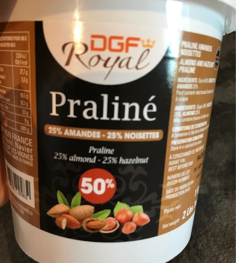Praliné 25% amandes 25% noisettes