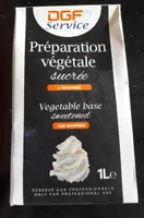 Préparation végétale sucrée à foisonner