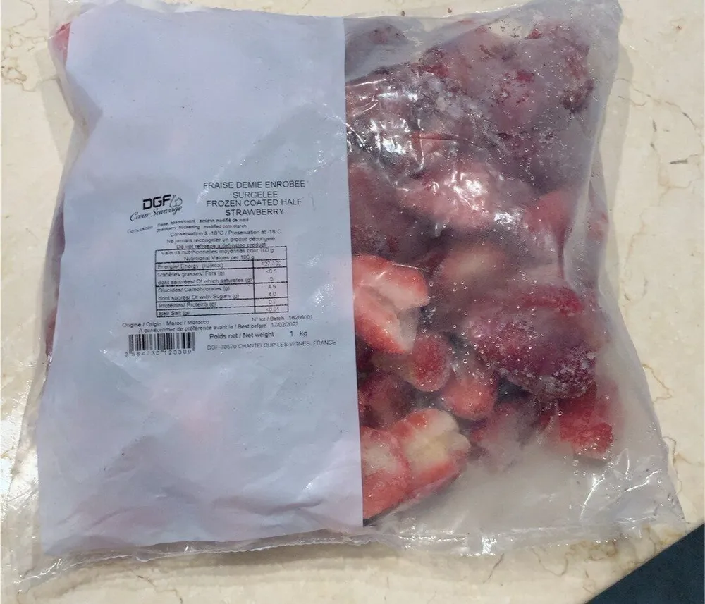Fraise frmie enrobee surgelee