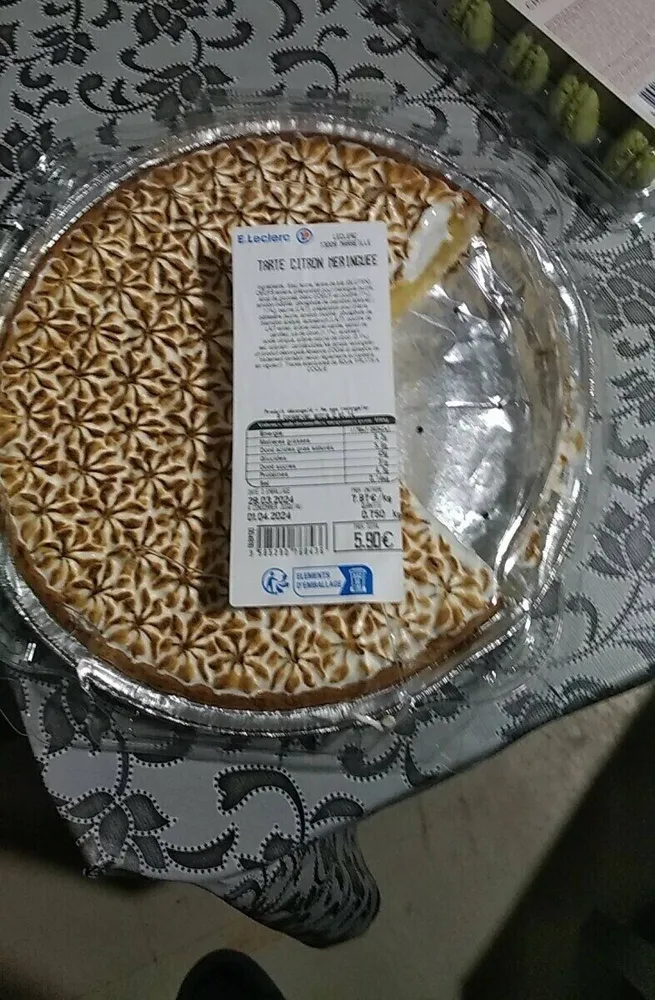 Tarte citron meringuée