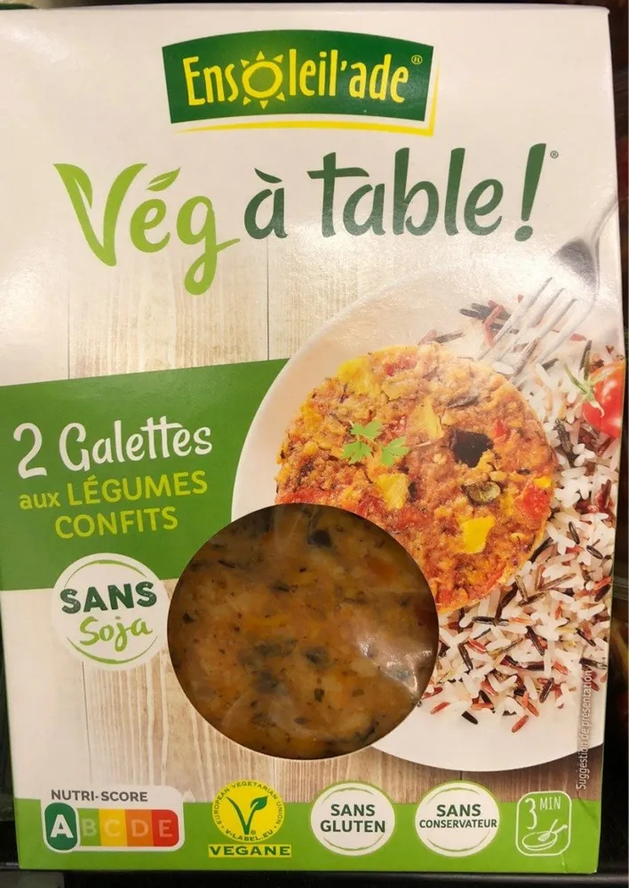 Galettes aux légumes confits