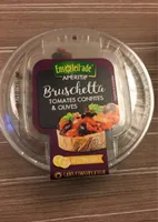 Bruschetta tomates confites & olives