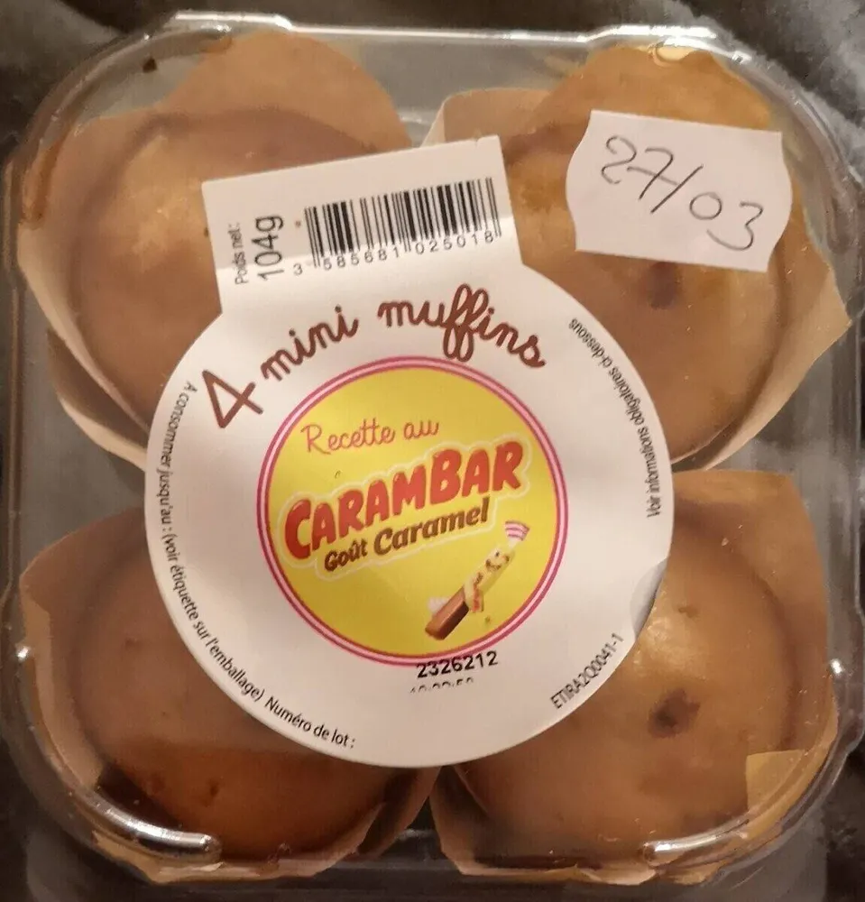 4 Mini muffins carambar