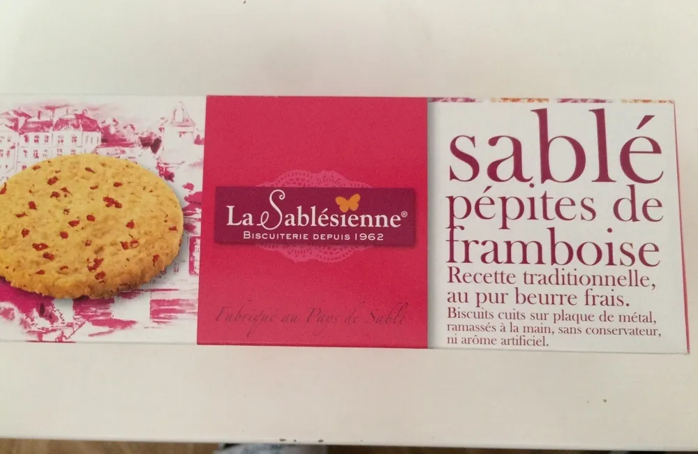 Sablé pépites de framboise