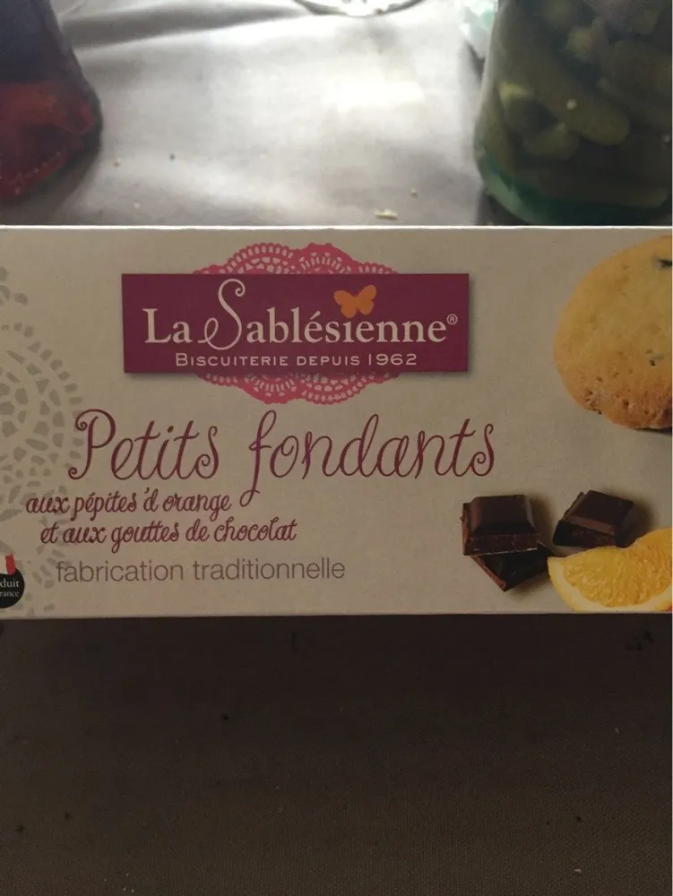 Petit fondant pepite d'orange gouttes chocolat