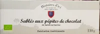 Sablés pepites de chocolat