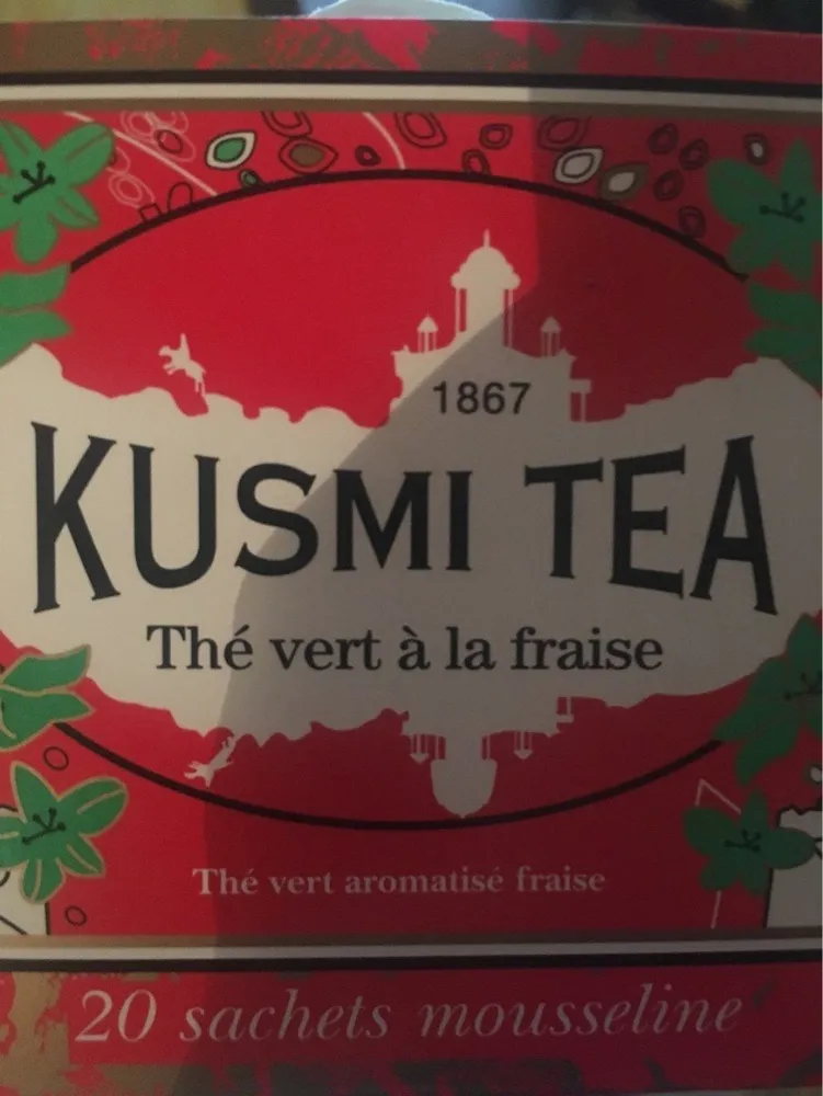 Thé Vert à La Fraise, 20 Sachets Mousseline