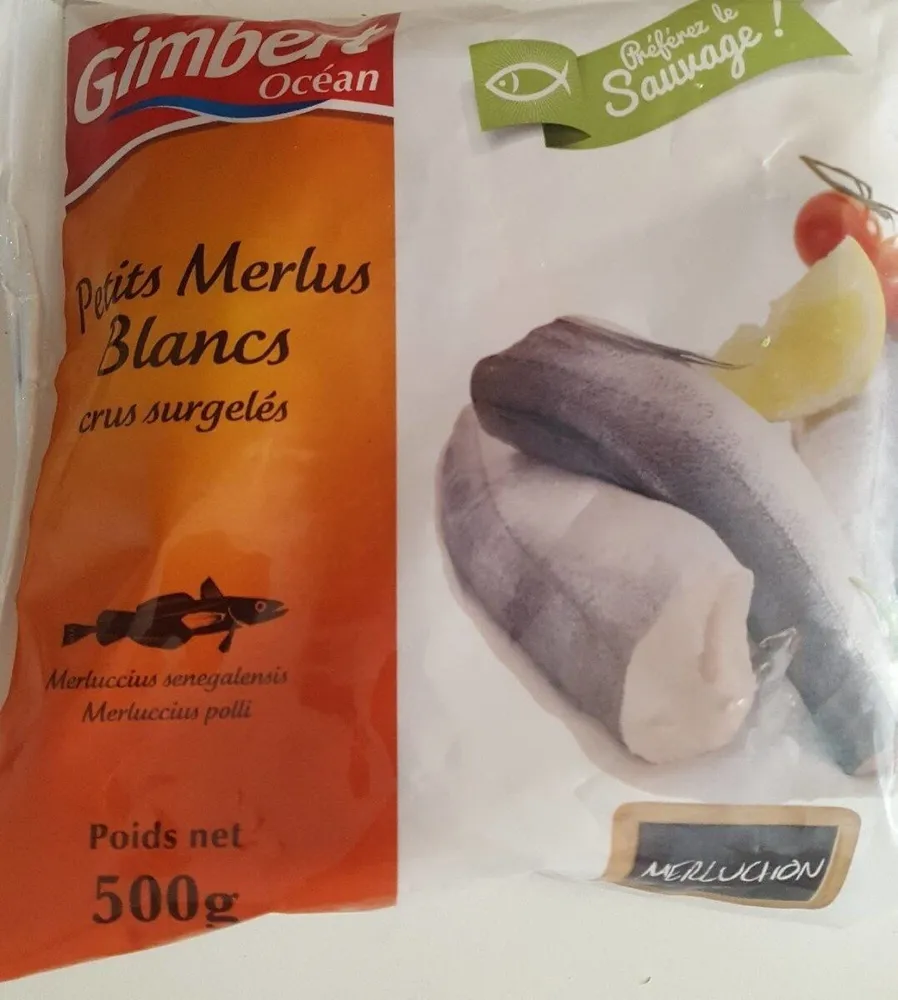 Petits merlus blancs surgelés