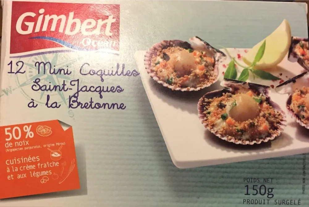 12 mini coquilles saint-jacques a la Bretonne
