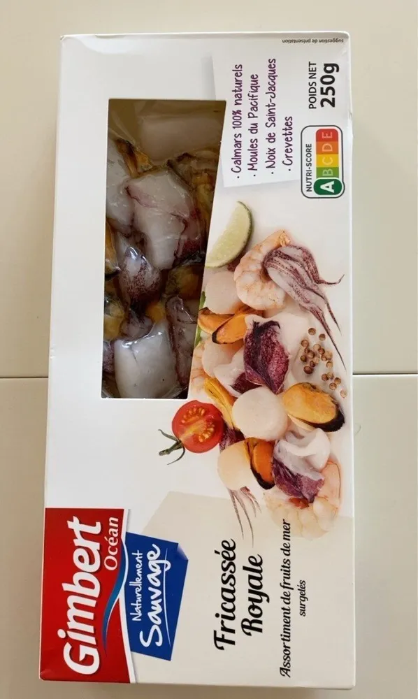Fricassée royale (assortiment de fruits de mer surgelés)