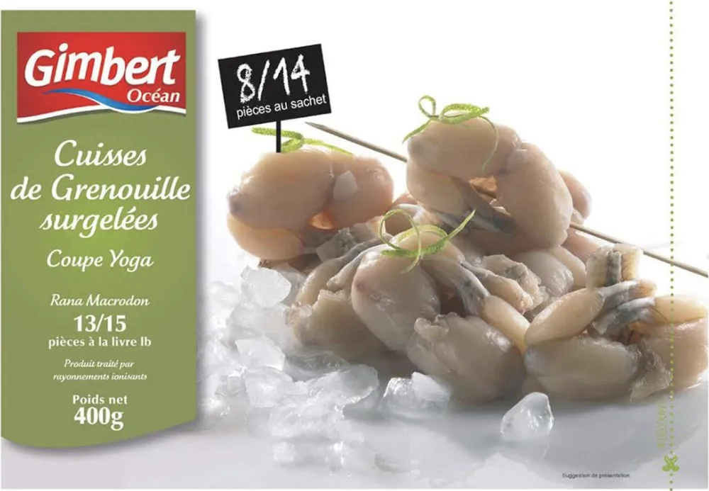 Cuisse de grenouille coupées surgelées