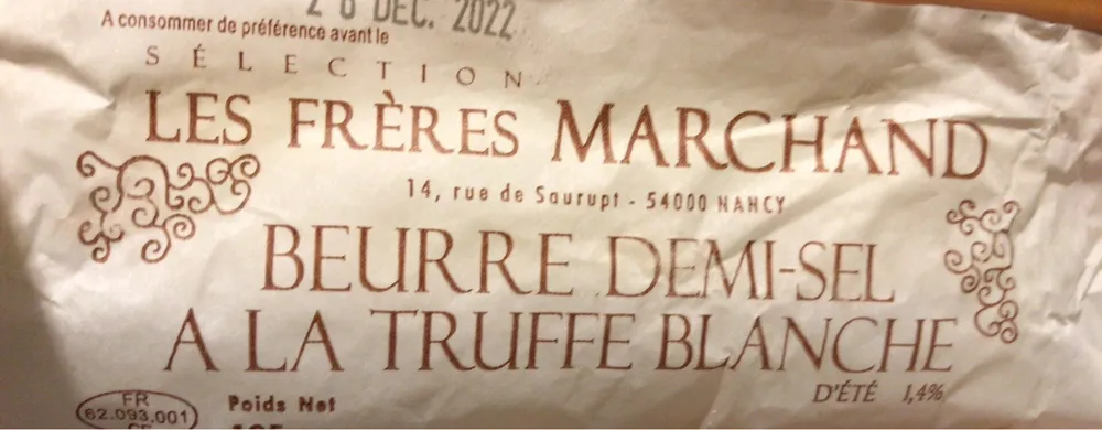 Beurre demi-sel à la truffe blanche
