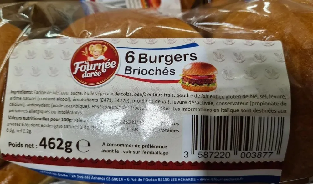 6 Pains Burger briochés