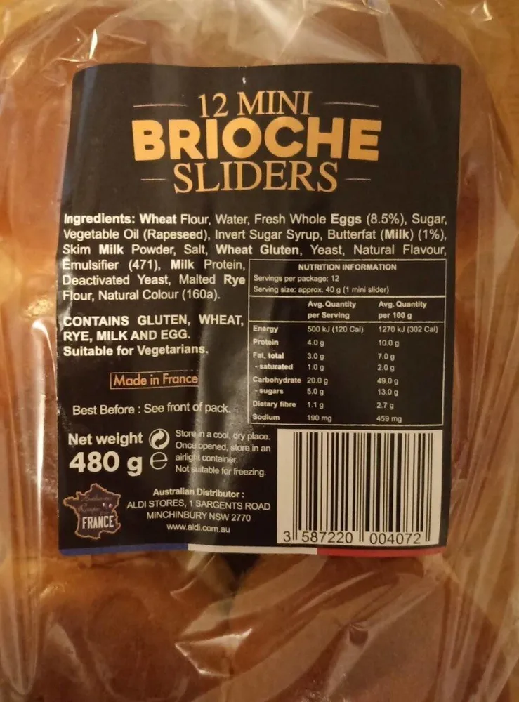 Mini brioche sliders
