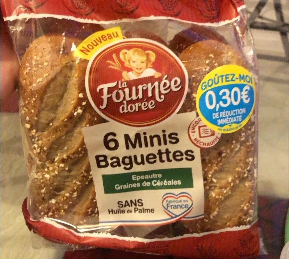 minis baguettes graines céréales sans huile de palme