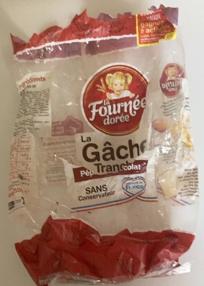 Gâche tranchée aux pépites chocolat