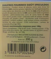 Gaufres fourrées goût speculoos