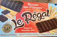 Biscuits 7 céréales nappé chocolat noir LE REGAL