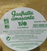 Gaufrette amusante bio à la vanille