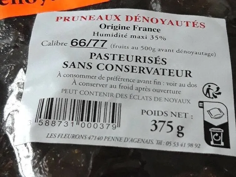 Pruneaux denoyautes