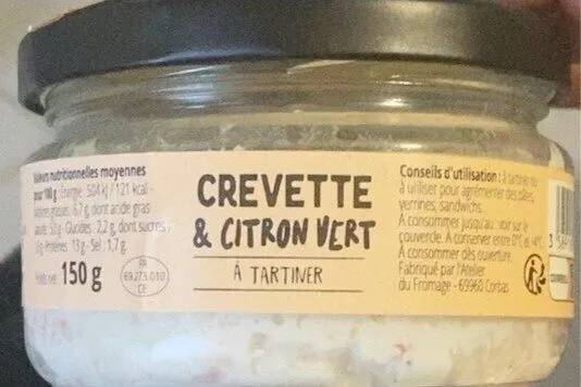 Crevette et citron vert à tartiner