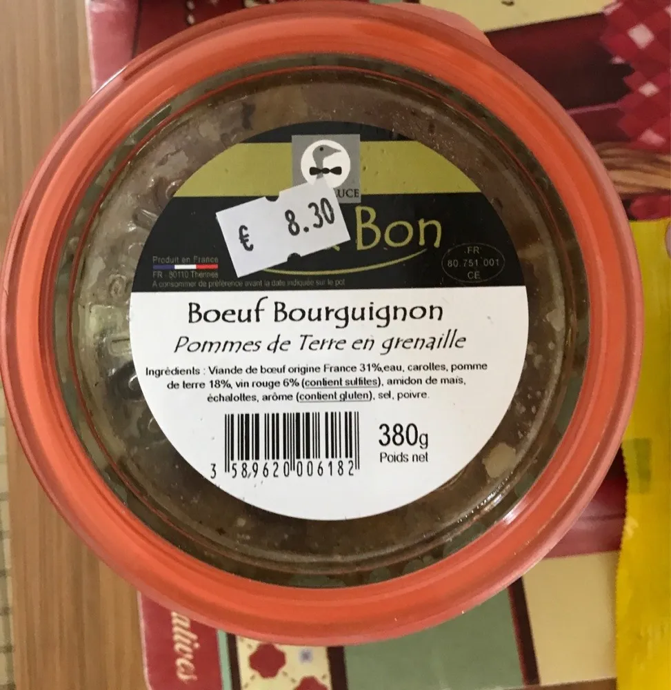 Bœuf Bourguignon, Pommes de Terre en Grenaille