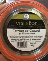 Terrine de canard au poivre vert