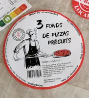 trois fonds de pizza précuits