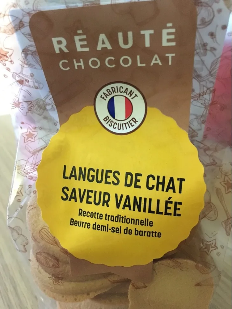 Langues de chat vanillée