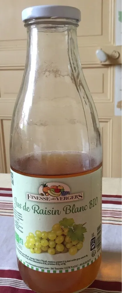 Jus de raisin blanc bio