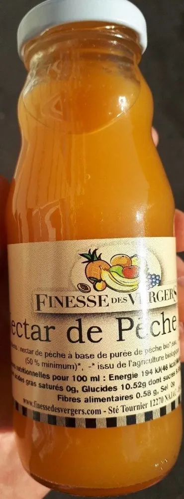 Nectar de pêche bio