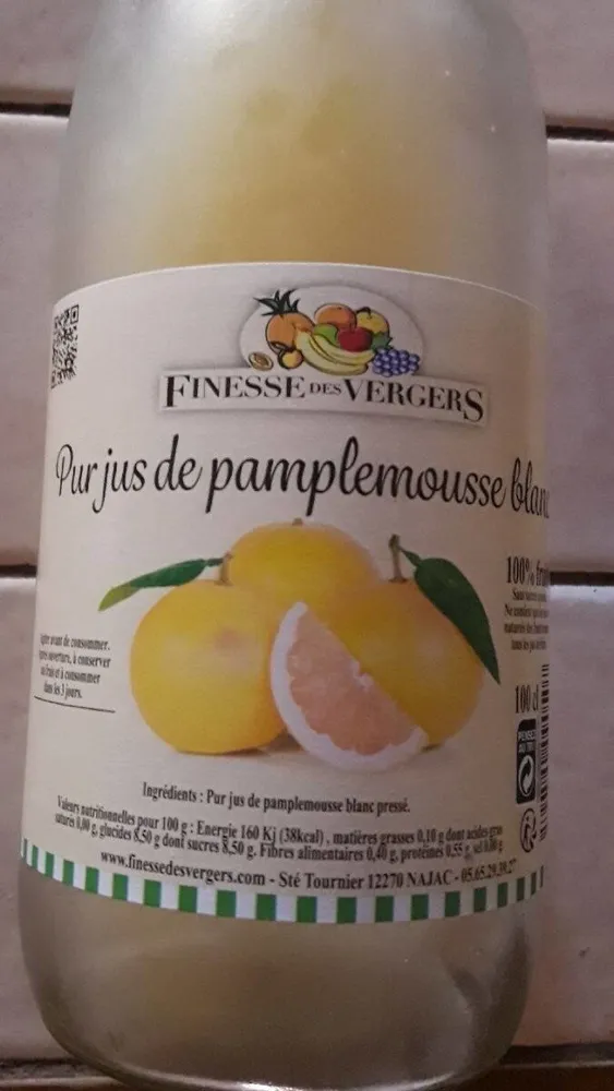 pur jus de pamplemousse blanc