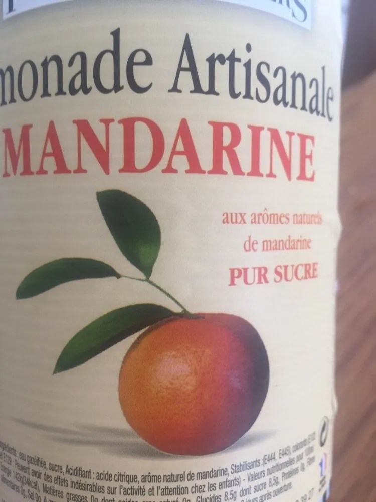 Boisson pétillante saveur mandarine