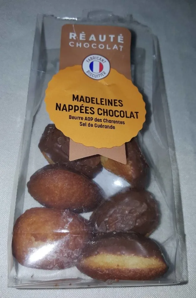 Madeleines nappées chocolat