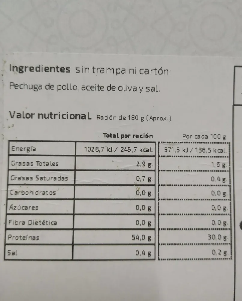 Pechuga de pollo a la parrilla